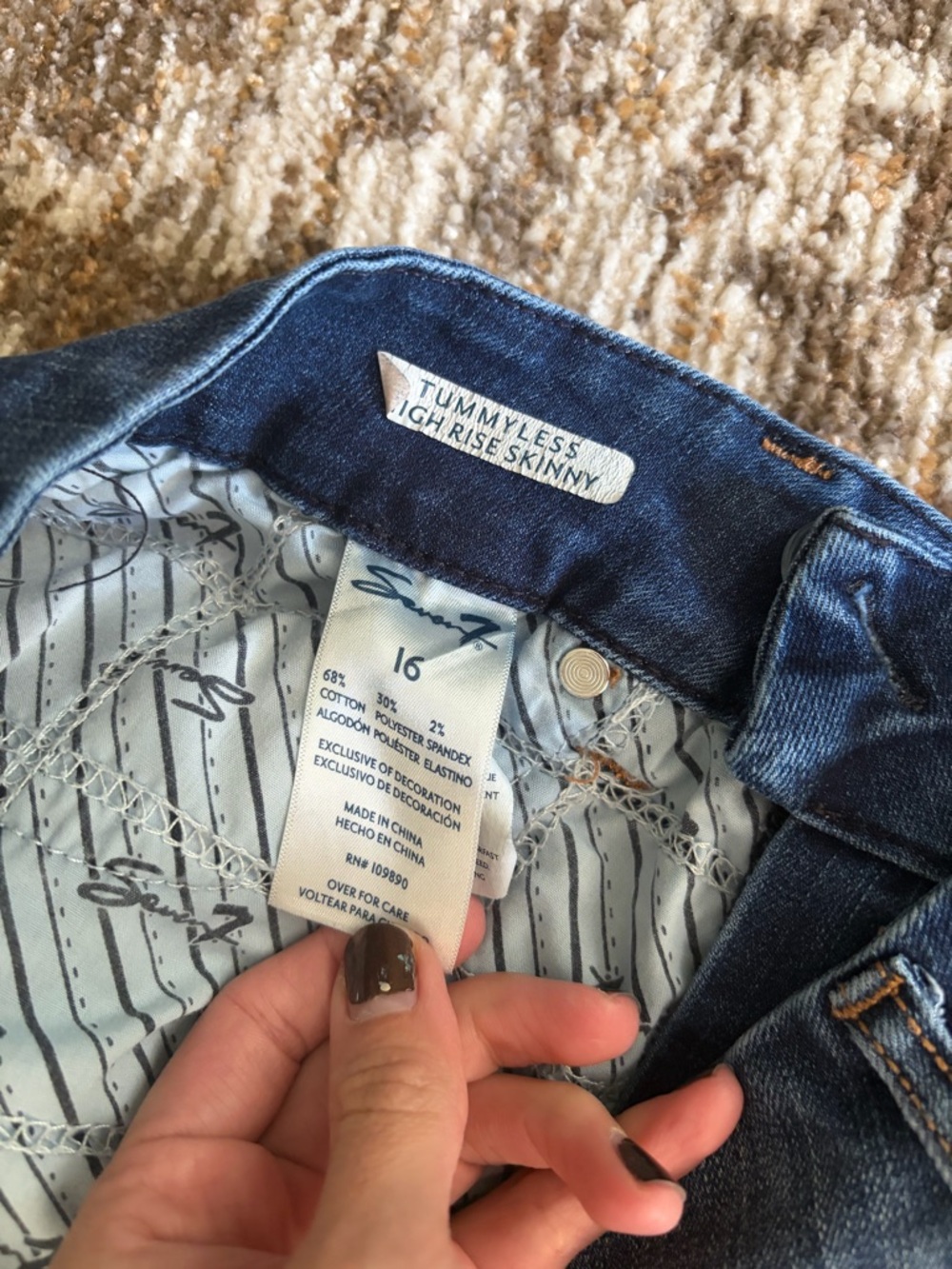 Seven Tummyless High-Rise Skinny Jeans size 16 - Picture 7 of 9